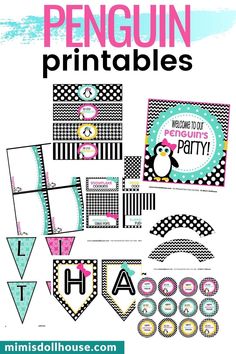 penguin birthday party printables for kids