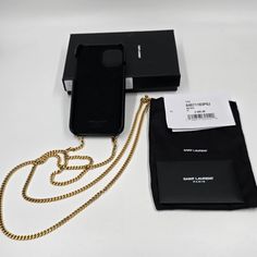 Ysl Iphone 11 Pro Case With Chain. Great Condition. Box And Dustbag Included. Make Sure To Check My Shop On Instagram Danvilledesignershop Saint Laurent Phone Holder Bag, Ysl Phone Case, Ysl Sunset Chain Wallet, Saint Laurent Iphone Case, Ysl Chain Wallet, Ysl Envelope Chain Wallet Black, Saint Laurent Paris, Iphone 11 Pro Case, Phone Case Accessories