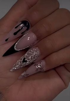 Holloween Nails, Nagel Tips, Her Nails, Unique Acrylic Nails, Bling Acrylic Nails, Acrylic Nails Coffin Short, Halloween Nail Designs