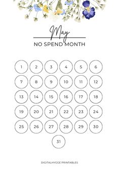 44 No-Spend Month Printables | DigitalHygge Printable No Spend Challenge, M Craft, Months In A Year, Free Printable, Free Printables, Doodles