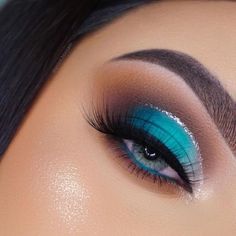 Teal Makeup, Ball Makeup, Glitter Makeup Looks, Date Night Makeup, Eye Makeup Styles, Eye Makeup Techniques