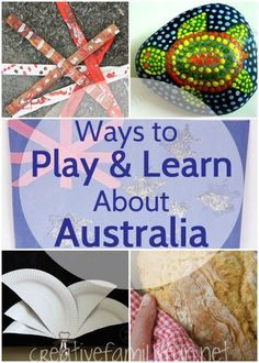 there are many different things to play and learn about australia, including paper plate crafts