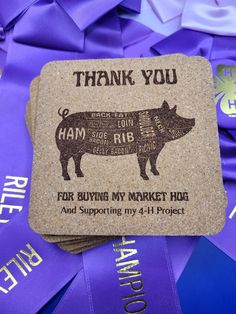 thank you for buying my market hog and supporting my 4 - 11 project on coasters