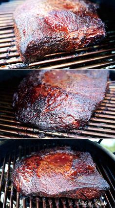 ribs are cooking on the grill and then being grilled for dinner or desserts