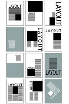 the layouts for this layout is made with black and white paper, which includes different shapes