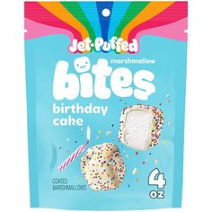 a bag of birthday cake flavored marshmallows