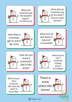 101 Clean Snowman Jokes Kids Jokes And Riddles, Hello January Quotes, Jokes Clean, Winter Jokes, Hello February Quotes, Ladybug Quotes, Free Printables For Kids