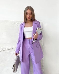 Girl Boss Outfit, Mode Purple, Boss Outfit, Color Combos Outfit, Business Outfits Women, Classy Work Outfits