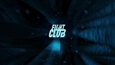 the logo for flint club is shown in this dark background with blue and black colors