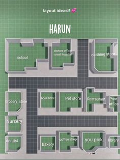 the layout of harunn's location map