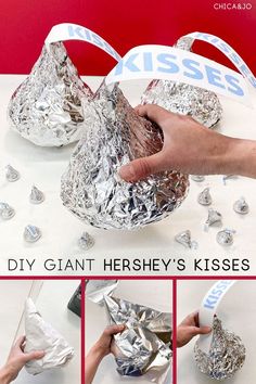 diy giant hershey's kisses for valentine's day - step by step instructions