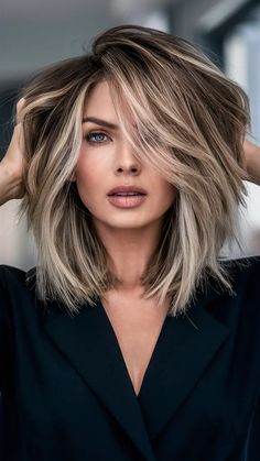 35 Flatter Your Face: Best Choppy Bob Haircuts for All Shapes: Update Lob Haircut With Long Bangs, Short Haircut For Thinning Hair Women, Blond Choppy Bob, French Hairstyles For Women Over 50, Choppy Bob Haircuts Shoulder Length, Long Bob With Volume, Pretty Bob Hairstyles, Medium Length Bob Haircuts For Women, Updated Bob Hairstyles For Women