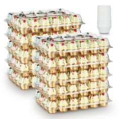 PRICES MAY VARY. 🧁 GREAT VALUE PACK: Includes 10 pack cupcake holders and 240 pack cupcake liners. Our 24 Compartment Cupcake Carriers are superior because we use the thickest, strongest, yet lightest, material possible. Sturdy enough to hold 24 full sized cupcakes with just one hand without bending or collapsing the bottom. No need for a board or cookie sheet underneath. They can accommodate standard sized cupcakes. 🧁HIGH DOME COMPARTMENTS & CLOSE TIGHT: The secure snap-on closure helps your Bulk Cookies, Plastic Jars With Lids, Cupcake Holders, Cupcake Carrier, Salad Dressing Container, Cupcake Container, Valentine Day Cupcakes, Cupcake Tray, Cake Decorating Kits