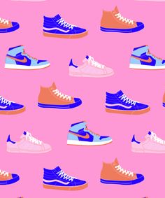 Most Popular Sneakers By State Best Selling Shoes 2017 Converse Art, Shoe Illustration, Sneakers Illustration, Posca Art, Sneakers Patterns, Sneaker Art, Popular Sneakers