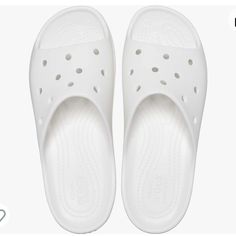 Brand New Only Tried On Crocs Platform Slides Size 9 White Croc Platforms, Spiderman Kids, Platform Flip Flops, Saltwater Sandals, High Heel Slippers, Boomerangs, Crocs Classic Clogs, Muck Boots, Heel Slippers