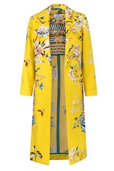 SOL Y ROSAS | Trench — Maison Alma Mode Kimono, Linen Coat, Garment Fabric, No Waste, Mellow Yellow, Luxury Clothing, Look At You, العناية بالشعر, Coat Fashion