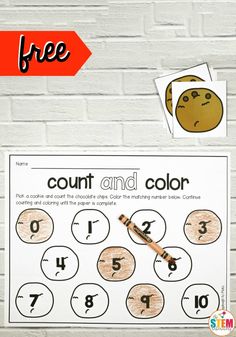 a printable count and color activity for kids