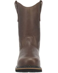 Laredo Men's Rake Western Work Boots - Soft Toe, Brown Brown Western Style Slip-resistant Work Boots, Western Style Impact Resistant Work Boots With Round Toe, Western Safety Boots With Round Toe, Western Work Boots With Reinforced Toe For Safety, Western Steel Toe Work Boots For Outdoor, Western Style Steel Toe Work Boots For Outdoor, Western Style Safety Work Boots With Round Toe, Western Safety Work Boots With Round Toe, Western Style Insulated Work Boots For Outdoor