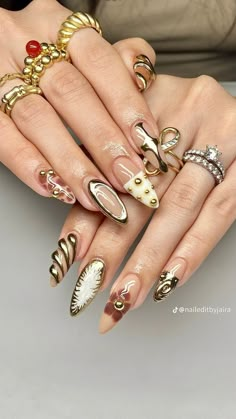 Nail Art Fall Autumn, Luxury Nails, Nail Charms, Dream Nails, Chic Nails