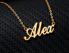 "--------------------------------------------- PRODUCT INFORMATION --------------------------------------------- * A unique name necklace is special for yourself. the name necklace is very eye-catching, * perfect for pairing with any outfit, it can match with necklace,fashionable and beautiful. * offer a wonderful way to show off your unique personality. * Material is Stainless Steel,18K gold/silver/rose gold plated. Chain length 14.5\" --------------------------------------------- HOW TO ORDER Trendy Name Necklace For Personalized Gift, Trendy Gold Custom Name Necklace, Trendy Custom Name Gold Necklace, Trendy Gold Name Necklace For Personalized Gift, Trendy Personalized Name Necklace For Mother's Day, Trendy Personalized Gold Name Necklace, Letter Print Nameplate Necklace As Gift, Letter Print Nameplate Necklace For Gift, Customized Letter Name Necklace