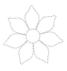 the dotted flower is made up of dots and has been placed on a gray background