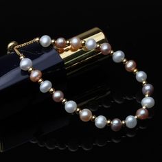 Gift Pearl Bracelet With High Luster, High Luster Pearl Bracelet With Round Beads As Gift, Gift Pearl Bracelet With High Luster Round Beads, Rose Gold Pearl Bracelet With Round Beads, Elegant Pearl Jewelry, Bridal Bracelet Pearl, Cultured Pearl Bracelet, Natural Pearl Necklace, Foot Bracelet