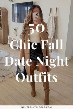 Easy Party Outfits Casual, Cream Fall Outfits For Women, How To Dress Chic Outfit Ideas, Night Out In Philly Outfit, Outfits For Conventions, Nighttime Fall Outfits, Fall Date Ideas Outfits, Dressy Fall Outfits Classy Chic