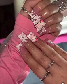 insta: @lacaniaaa #nails #nailart #duckies #ducknails Pink Duck Nails, Y2k Nail, Pink Duck, Duck Nails, Y2k Nails, Nail Sets, Birthday Nails, Pedicures, Fire Nails