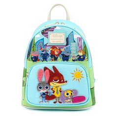 Loungefly Disney Zootopia Mini Backpack The Disney Zootopia Mini Backpack Is Made Of Vegan Leather (Polyurethane). The Bag Has Adjustable Shoulder Straps And Sturdy Metal Hardware, And Features: A Chenille Patch, Embroidered, And Printed Details. Take Note Of The Coordinating Design Of The Inside Lining Fabric. Brand New With Tags Bag Dimensions: 9”W X 10.5”H X 4.5”D Vegan Leather Yy-M3 Themed Travel Bags For Back To School, Character Style Travel Backpack, Character Style Standard Backpack For Travel, Disney Style Bags With Zipper For Back To School, Playful Backpack For Disney Trips, Disney Back To School Bags With Zipper Closure, Back To School Disney Bags With Zipper, Multicolor Backpack For Theme Park, Cute Standard Backpack For Theme Parks