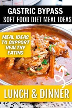 soft food meal Soft Foods Recipes After Surgery, Soft Food Dinners, Gastric Bypass Meal Plan, Soft Food Diet, Soft Foods To Eat, Full Liquid Diet, Ideas For Lunch, Healthy Eating Lunch