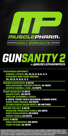 an ad for muscle pharmm with the text, german volume chest workouts