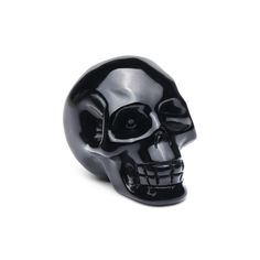 Meticulously sculpted from the natural gemstone obsidian, this skull figurine showcases nature's intricate beauty in a contemporary form. Its unique mineral composition lends a captivating shimmer, making it a conversation-starter for any collector or decor enthusiast. Black obsidian is formed from rapidly cooled volcanic lava. This stone is renowned for its grounding and protective qualities. It acts as a powerful cleanser of psychic smog and is often used for spiritual and emotional healing. J Black Obsidian Crystal, Meteorite Necklace, Skull Sculpture, Meteorite Jewelry, Obsidian Crystal, Meteorite Ring, Body Lotions, Skull Carving, Matching Jewelry