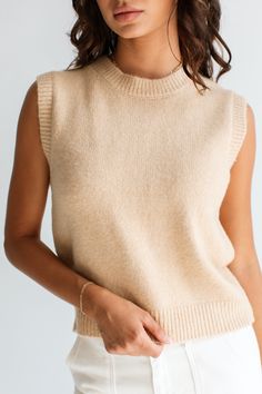 Meet the Corinne Sweater Vest - your new go-to for cozy comfort! Made with luxurious softness, this vest can be worn as a top or layered over your favorite long sleeve for ultimate versatility. Perfect for staying snug and stylish all year round. Trust us, you'll never want to take it off! Fall In Love Collection FIT Easy Fitted Fit Stretchy Soft + Plush Knit Kirra is 5'4 Wearing Size Small Natalia is 5'9 Wearing Size Small SMALL MEDIUM LARGE 19" Long 19.5" Long 20" Long 17" Wide 18" Wide 19" Wi Large Sweater, Take It Off, Large Sweaters, Basic Dress, Kimono Cardigan, Mens Tee Shirts, Kimono Dress, Denim Jean Jacket, Hats For Sale