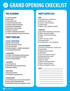 a printable grand opening checklist