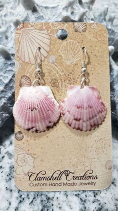 Beautiful shell earrings..found on the beach of Boca Grand FL..with sterling silver hardware. Nickel Free Ocean-inspired Shell Jewelry, Nickel-free Ocean-inspired Shell Jewelry, Shell-shaped Earrings With Ear Wire, Shell Earrings For Beach With Pierced Ears, Shell-shaped Earrings For Vacation, Shell-shaped Shell Earrings With Ear Wire, Silver Shell Earrings For Beach, Nickel-free Ocean-inspired Shell-shaped Shell, Ocean-inspired Nickel-free Shell-shaped Shell