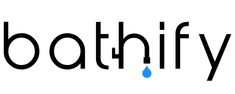 the word bathfly is written in black and blue ink on a white background with a drop