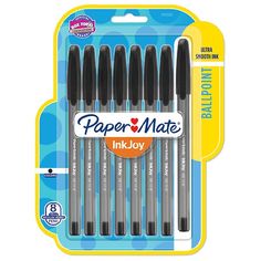 paper mate inkjoy ballpoint pens, assorted pack of 12 - blue / black