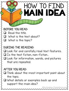 the main idea for this reading activity is to help students learn how to read