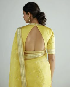 Golden Blouse Designs, Blouse Designs Catalogue, Backless Blouse Designs, New Saree Blouse Designs, Latest Model Blouse Designs, Fashionable Saree Blouse Designs, Blouse Back Neck Designs