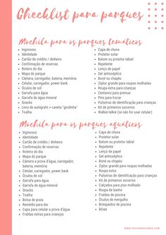 a pink and white checklist with words in spanish