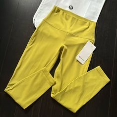 Lululemon Align Hr Pant 25” Brand New With Tags Color Yellow Pear (Ylwp) 2021 Release Rare And Sold Out Color Way Size 6 And 8 Available Please Note I Do Not Accept/Respond To Low Ball Offers Reasonable Offers Only Please And Thank You Guaranteed Authentic 5 Star Top Rated Seller Next Day Shipping B824 Yellow Stretch Activewear For Athleisure, Yellow Athleisure Bottoms For Running, Functional Yellow Stretch Activewear, High Stretch Yellow Bottoms For Gym, Yellow High Stretch Athleisure Activewear, High Stretch Yellow Activewear For Yoga, Yellow High Stretch Activewear For Yoga, Yellow Athleisure Bottoms For Gym, Functional Stretch Yellow Activewear