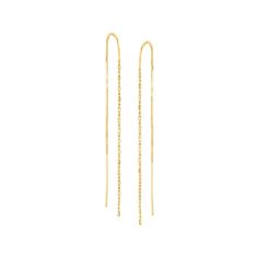 Ross-Simons - 14kt Yellow Gold Bead-Chain Threader Earrings. Perfectly minimalistic, these 14kt yellow gold bead-chain threader earrings have just the subtle charm you're looking for. A modern style that's so easy to wear, box chains thread the lobe while the patterned fronts dangle freely to 2 1/2". 14kt yellow gold bead-chain threader earrings. 14k Yellow Gold Threader Earrings, 14k Yellow Gold Filled Threader Earrings With Delicate Chain, Delicate 14k Yellow Gold Filled Threader Earrings, Yellow Gold Cable Chain Long Drop Jewelry, Yellow Gold Cable Chain Jewelry With Long Drop, Yellow Gold Long Drop Cable Chain Jewelry, 14k Gold Filled Yellow Gold Long Drop Threader Earrings, Yellow Gold Threader Earrings With Delicate Long Drop Chain, 14k Gold Filled Yellow Gold Threader Earrings For Everyday