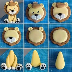 how to make a lion face out of fondant