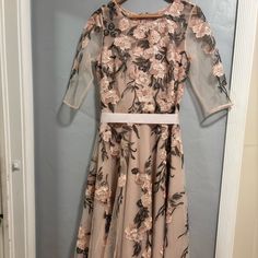 Bhldn Anthropologie “Linden” Floral Dress. Perfect Condition, Never Worn. My Mil Bought Off Poshmark For $220. No Rips, Tears, Runs, Or Stains. Bow Around The Waist Is Removable. Only Selling Because It Doesn’t Fit, Never Worn. Spring A-line Dress For Mother Of The Bride, Spring Floral Print A-line Evening Dress, Spring A-line Evening Dress With Floral Print, Spring Maxi Dress For Mother Of The Bride, Spring Floral Embroidered Mother Of The Bride Party Dress, Spring Floral Embroidery Mother Of The Bride Party Dress, Spring Cocktail Mother Of The Bride Dress, Spring Feminine Formal Mother Of The Bride Dress, Spring Pink Mother Of The Bride Dress