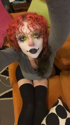 Cute Clown Makeup, Marla Singer, Funky Makeup, Vampire Bride, Drag Make-up, Punk Makeup, Alt Makeup, Face Paint Makeup, Cute Clown