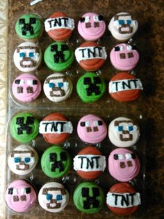 cupcakes decorated to look like different types of numbers