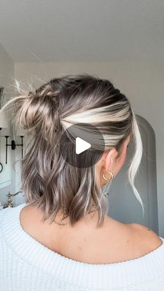 Rylee Jade on Instagram: "LIKE + COMMENT “shorty” below to receive a DM with the link to shop this post on my LTK ⬇ https://liketk.it/4RONY #ltkstyletip #ltkbeauty #ltkvideo @shop.ltk @conair #hairstyle #shorthair #viral #hairtutorial 

Little tutorial for a half up hairstyle -mostly for my short hair girlies- but would absolutely work on longer hair too! 🥰" Easy Hair Styles Medium, Cute Updo Hairstyles For Short Hair, Easy Short Hair Ideas, Wet Hairstyles Short Hair, Cute Easy Hairstyles For Shoulder Length, Cute Updos Easy Short Hair, Short Hair Second Day Hairstyles, Cute And Easy Half Up Hairstyles For Short Hair, Easy Everyday Hairstyles For Short Hair