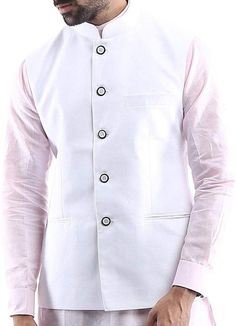 Mens White Cotton Nehru Vest Indian Ethnic Nehru Jacket Blazers For Men Casual, Groom Dress Men, Gents Kurta Design, Gents Kurta, Waistcoat Men, Dress Men, Nehru Jacket, Nehru Jackets, Kurta Designs