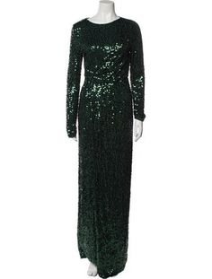 P.A.R.O.S.H. Evening GownGreenPleated & Sequin AccentsLong Sleeve with Scoop NeckFit:Dresses by P.A.R.O.S.H. typically fit true to size. Formal Holiday Green Gown, Formal Full-length Holiday Gown, Formal Holiday Full Length Gown, Formal Full-length Gown For Holiday, Holiday Formal Green Gown, Formal Full Length Gown For Holiday, Green Embellished Long Sleeve Kaftan, Glamorous Fitted Green Sequin Fabric, Fitted Green Sequin Fabric With Rhinestones