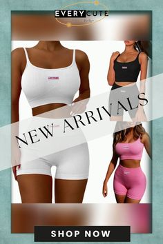 Women Two-piece Clothes Set U-shaped Collar Sleeveless Crop Tops and Shorts Casual Summer Ladies Clothing Sets Summer Gym Tops Short Length, Summer Workout Fitted Sets, Seamless Shorts For Summer, Stretch Sleeveless Gym Sets, White Sleeveless Sports Set, Fitted Sleeveless Sports Sets, Sleeveless Sports Sets For Summer, Sleeveless Summer Sports Sets, Spring Sleeveless Sports Set